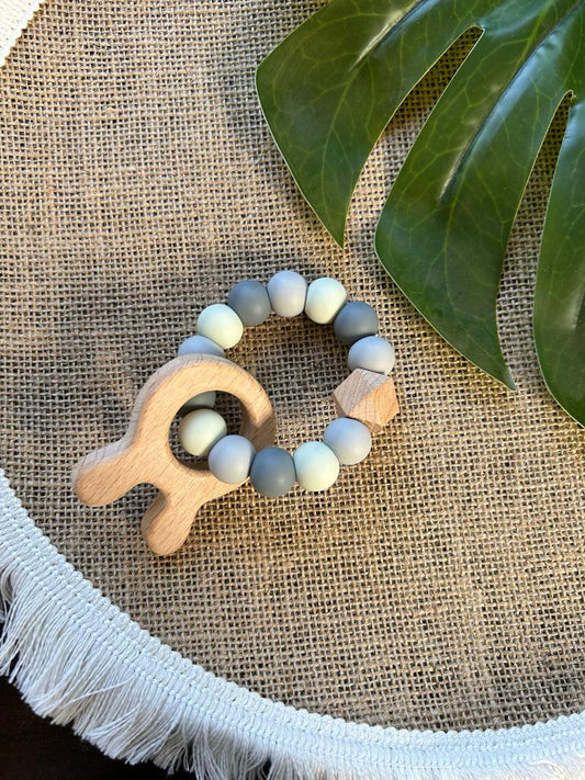 Grey Bunny Teether & Rattle