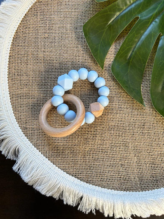 Blue Teether & Rattle