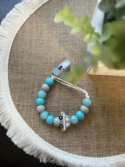 Blue Car Dummy Clip & Teether
