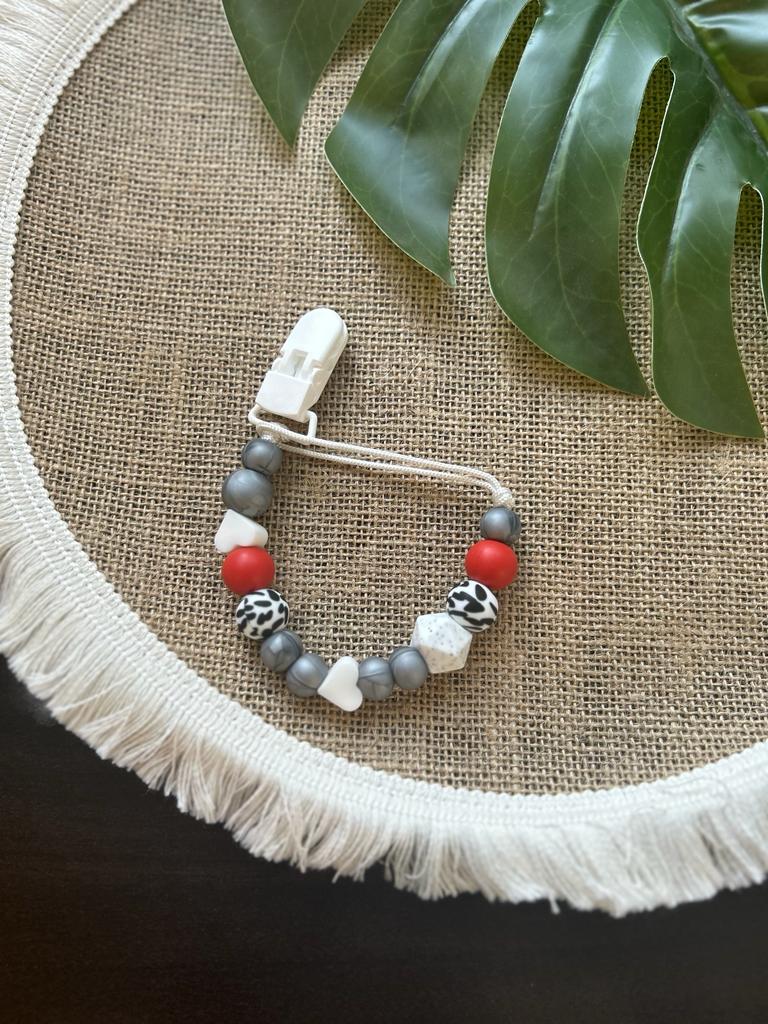 Red Cow Dummy Clip & Teether