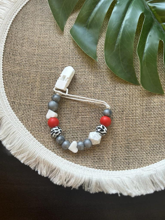 Red Cow Dummy Clip & Teether