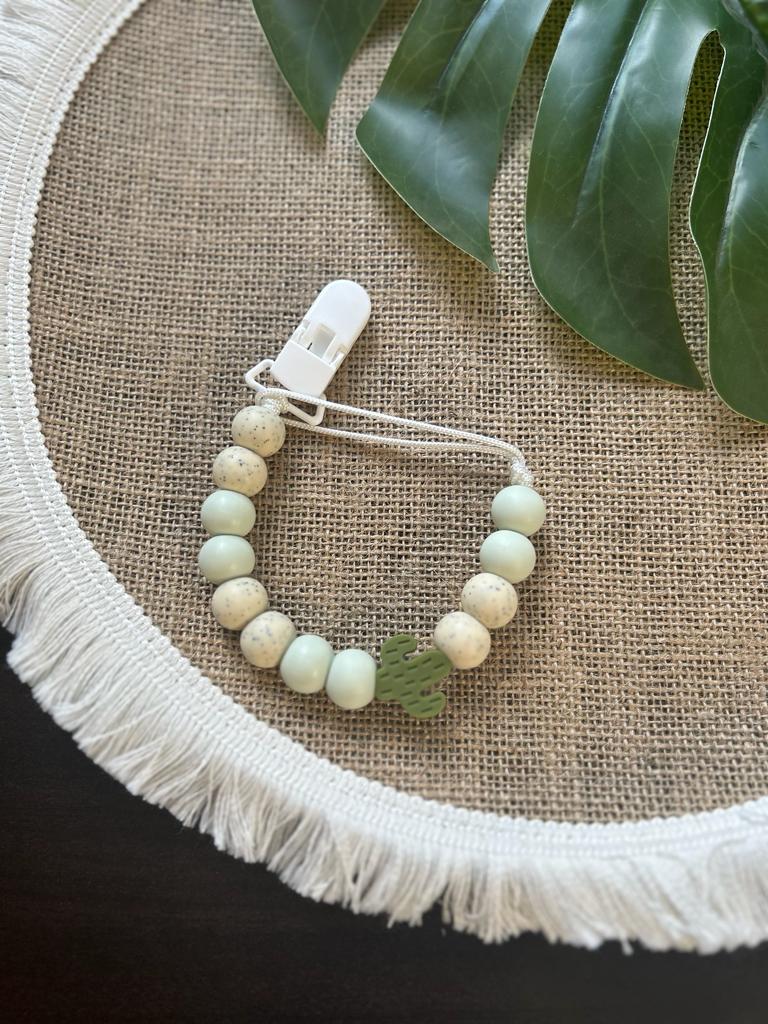 Cactus Green Dummy Clip & Teether