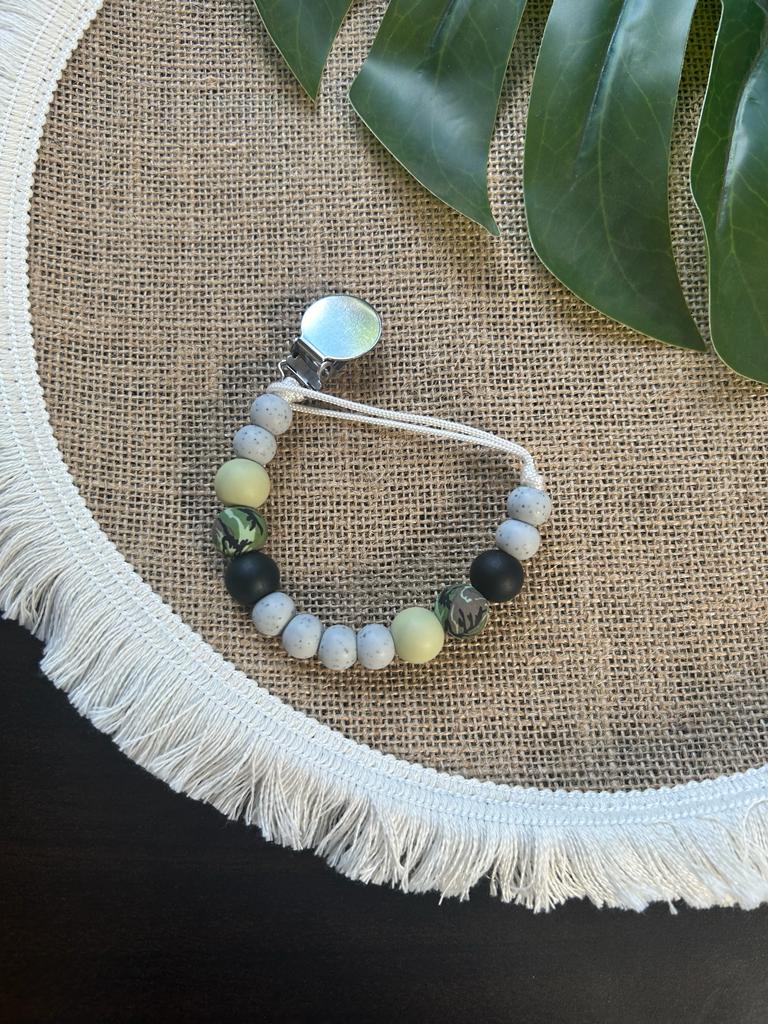 Camo Green Dummy Clip & Teether