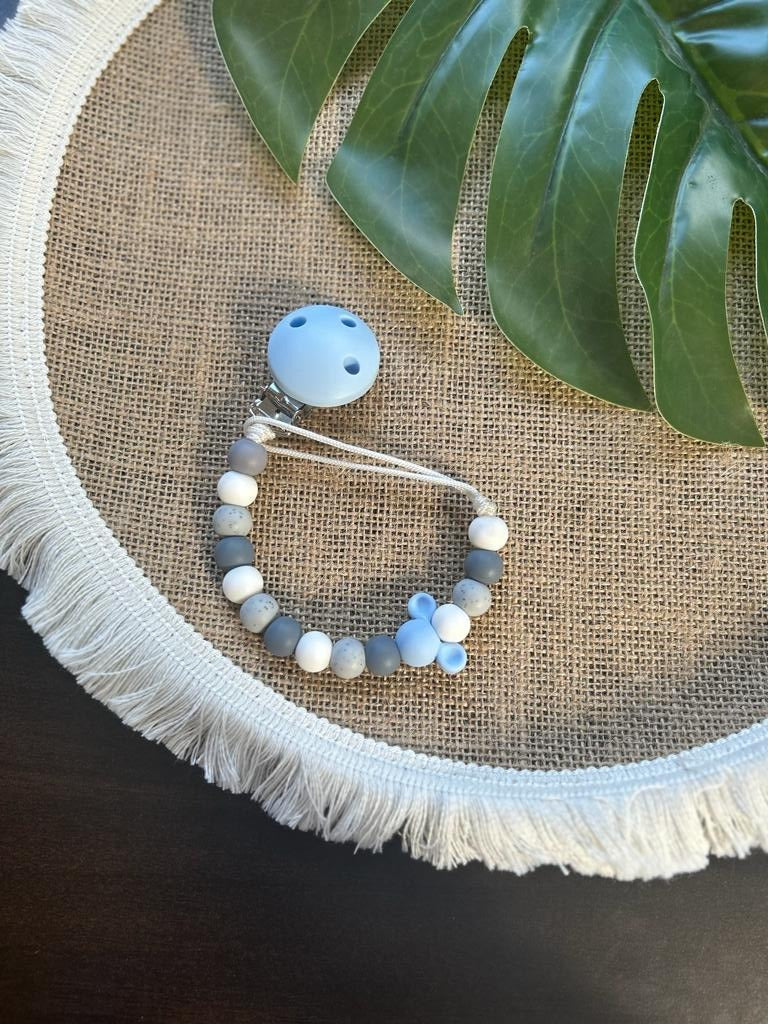 Blue Mickey Mouse Dummy Clip & Teether