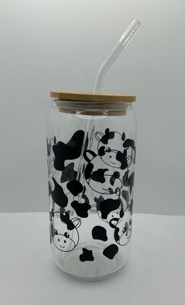 Cow Glass Libbey Tumbler Cup