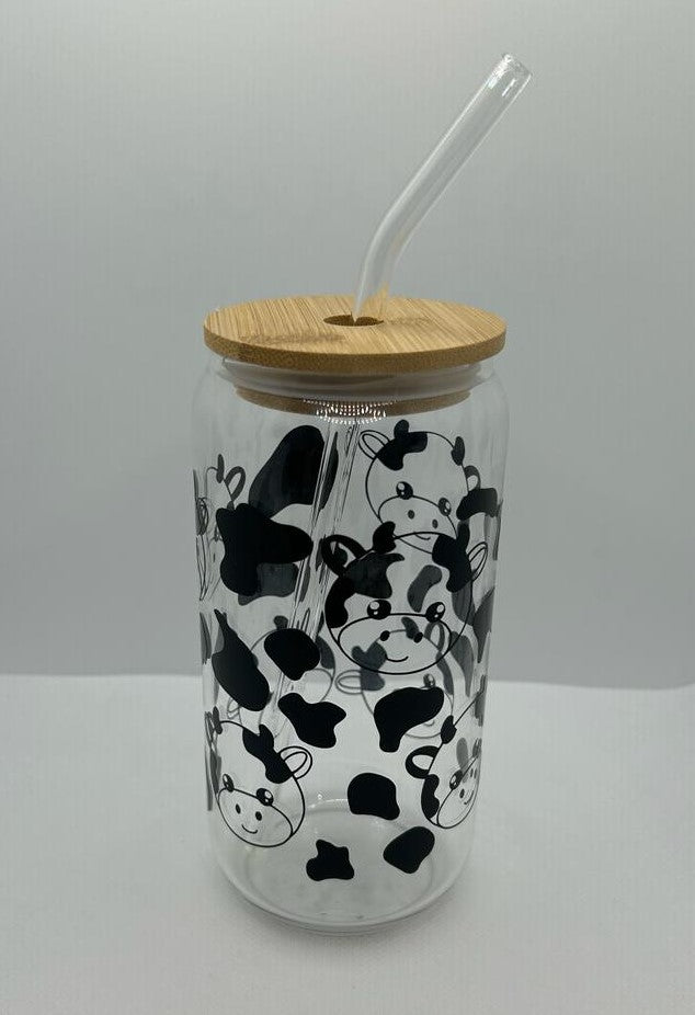 Cow Glass Libbey Tumbler Cup
