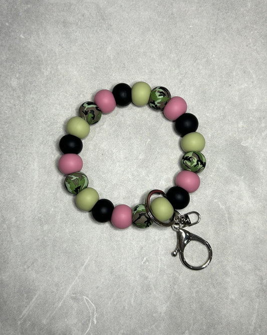 Pink Camo Wristlet Keychain 15mm