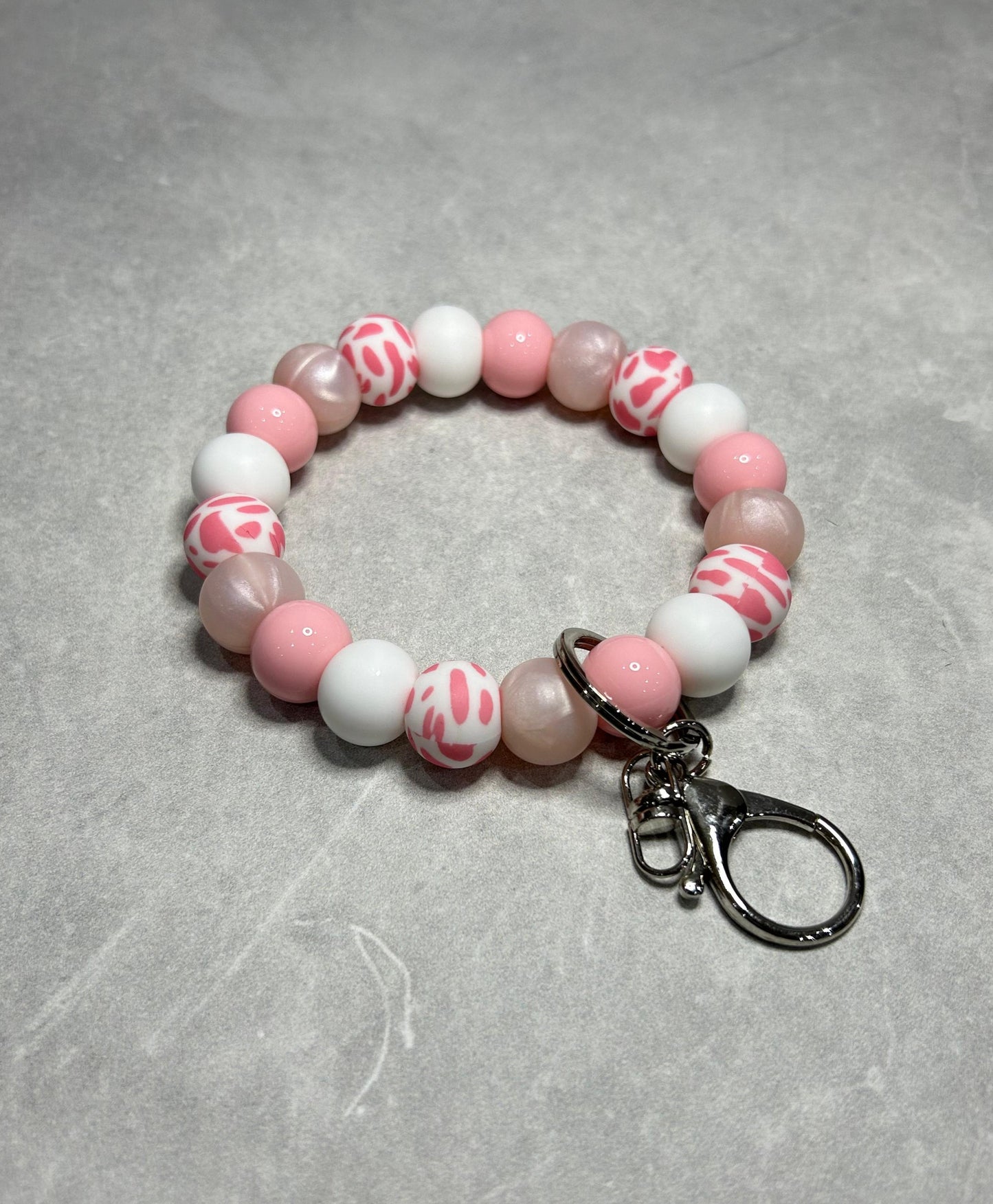 Pink Cow Wristlet Keychain 15mm