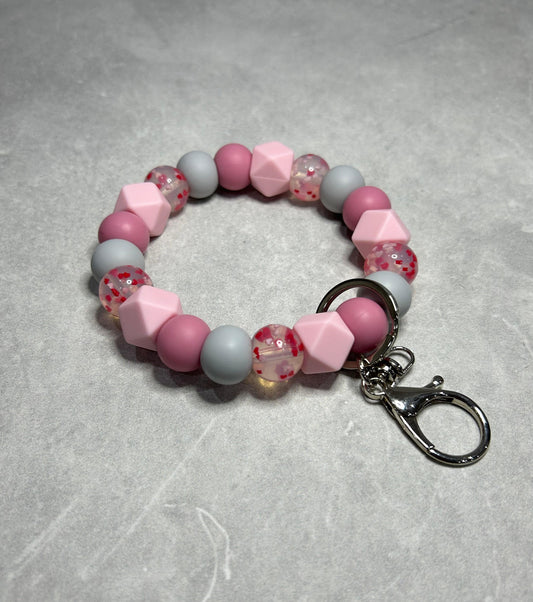 Pink Confetti Wristlet Keychain 15mm