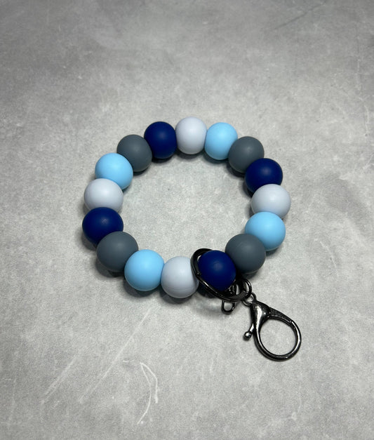 Shades Of Blue Wristlet Keychain 19mm